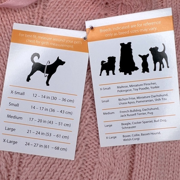 SimplyDog Cable Knit Design Pink Dog Sweater Dress with Sparkle Tulle Skirt NWT - Picture 3 of 3